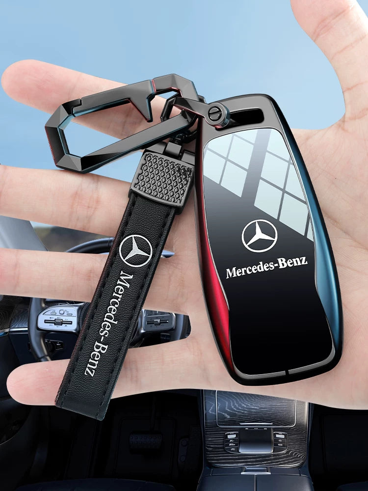 Mercedes-Benz Prism Edge Key Case – Crystal Gloss Shell with Signature Keychain