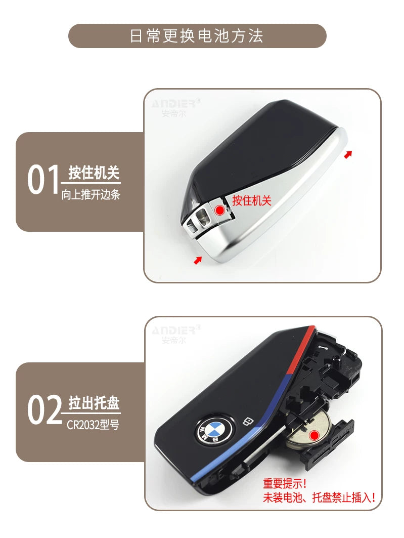 Applicable to BMW key upgrade and modification, old knife peak model, 24 U-bottom remote control 34567 series special modification