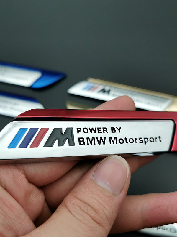 Emblemas laterales de guardabarros BMW M Power – Par