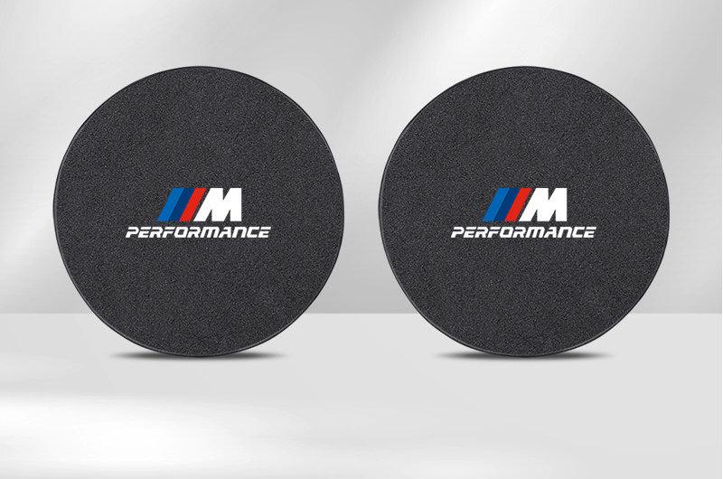 BMW M Performance cup holder coasters in suede black, set of two