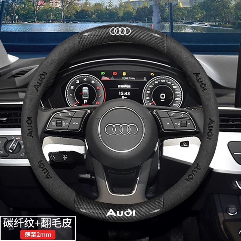 Audi steering wheel covers for A4L, A6L, A3, Q2L, Q3, Q5L, Q7, A5L, and A7 are dedicated ultra-thin car handlebars