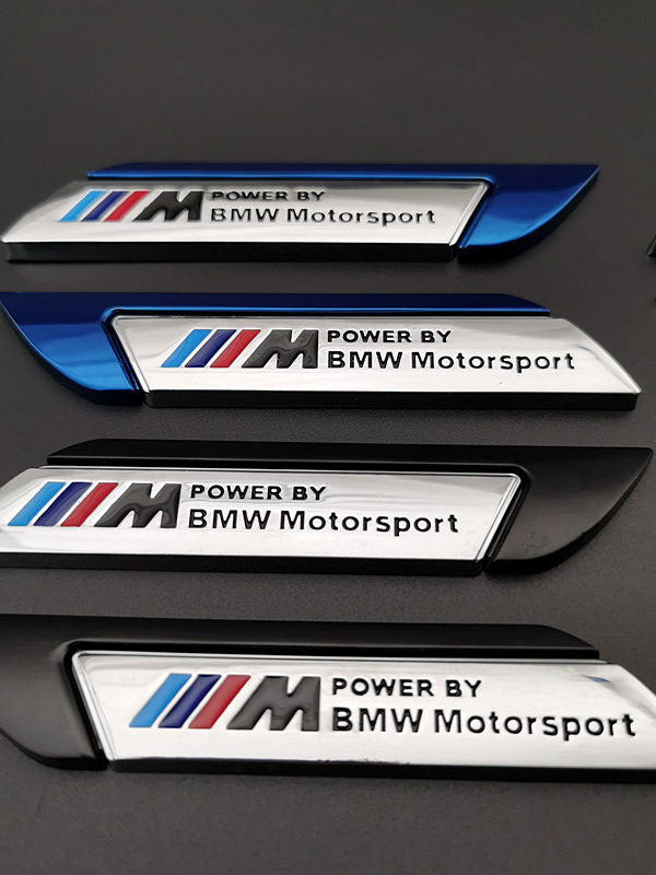 Emblemas laterales de guardabarros BMW M Power – Par