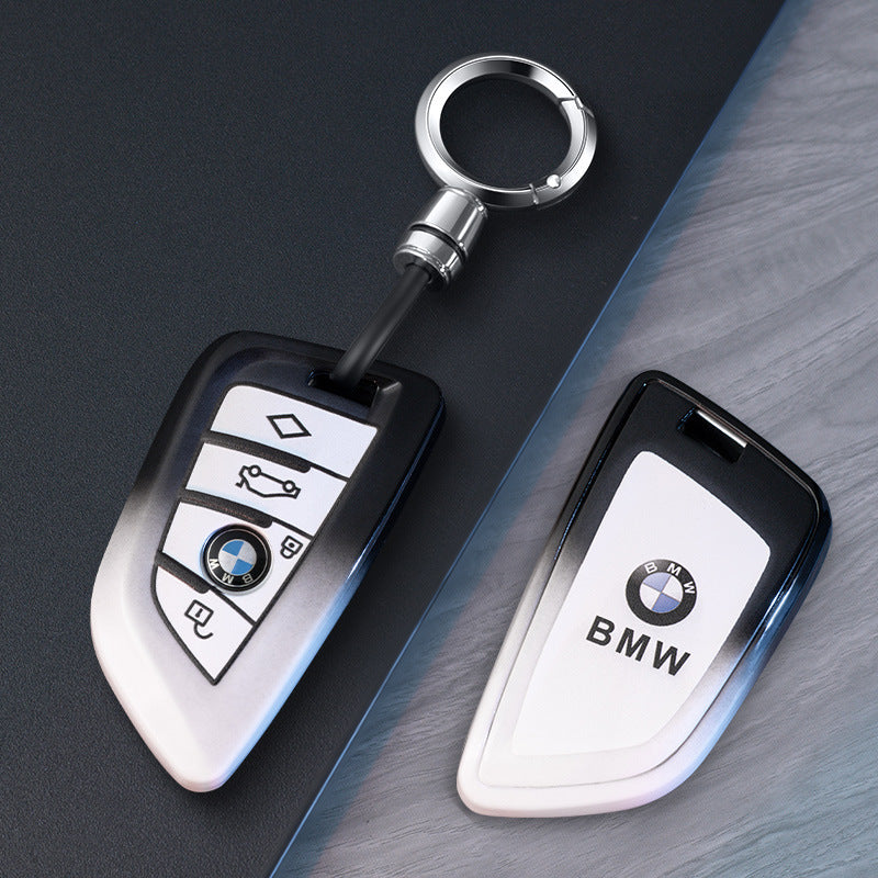 BMW smart key fob case with ring buckle keychain