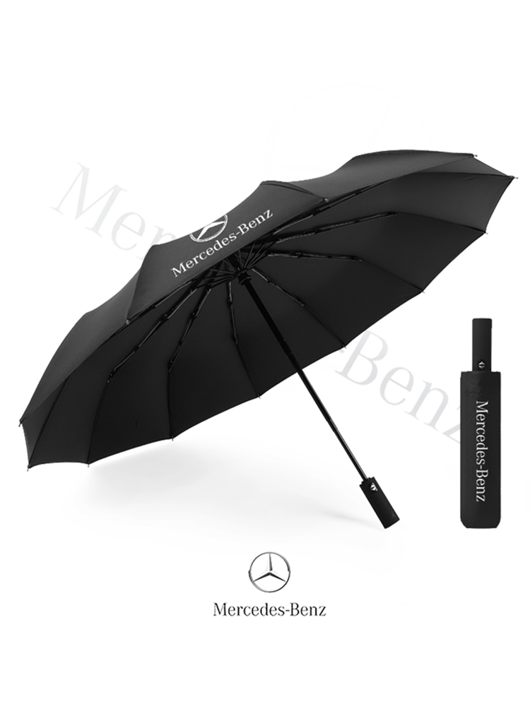 Paraguas Mercedes-Benz – Paraguas plegables automáticos antiviento y de mango largo con revestimiento anti-UV