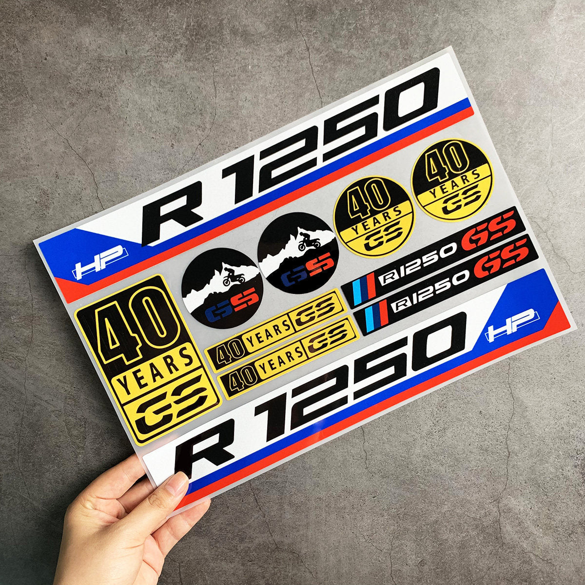 BMW Motorrad Decal & Emblem Sticker Set - Reflective, Metal & Embroidered Styles