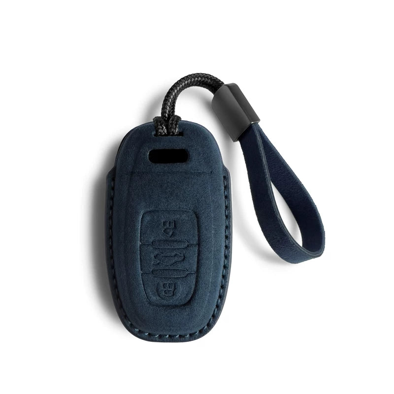 Audi Sport Suede Key Case – 3D Full-Wrap Stitched Cover in Four Signature Colours