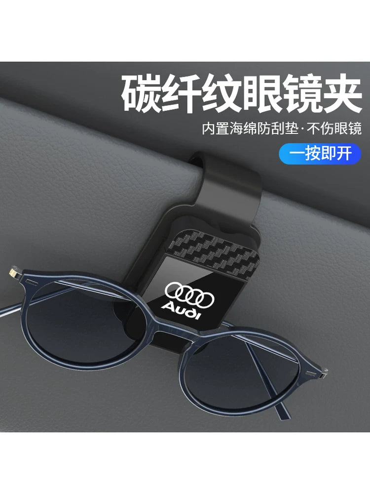 Suitable for Audi A3, A4L, A5, A6L, A7L, Q3, Q5, Q6L, car eyeglass clips, sunglasses clips, storage clips