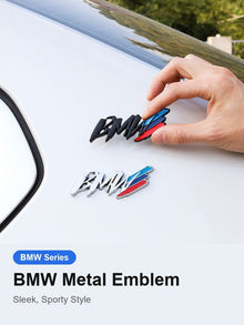 Emblema tricolor metálico para guardabarros BMW - Pegatina emblema M Sport (3 uds.)