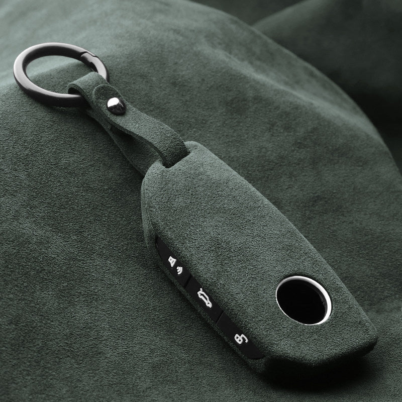 Premium Genuine Alcantara BMW Key Case – Italian Suede Cover for 7 Series, i5, X1, X3, X7 and XM