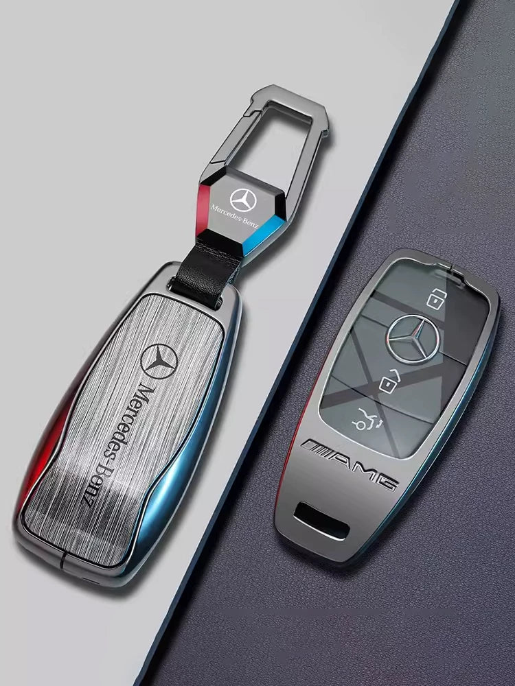 Mercedes-Benz Prism Edge Key Case – Crystal Gloss Shell with Signature Keychain