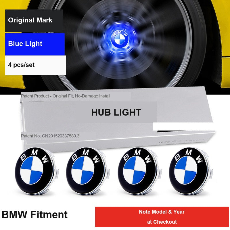 BMW original mark hub light blue light 4 piece set