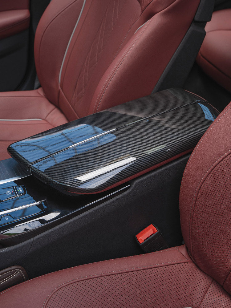 BMW Carbon Fiber Armrest Box Cover for 3/5/7 Series X3/X4/X5/X6 - Image 4