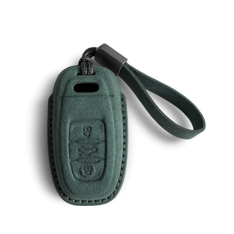 Audi Sport Suede Key Case – 3D Full-Wrap Stitched Cover in Four Signature Colours