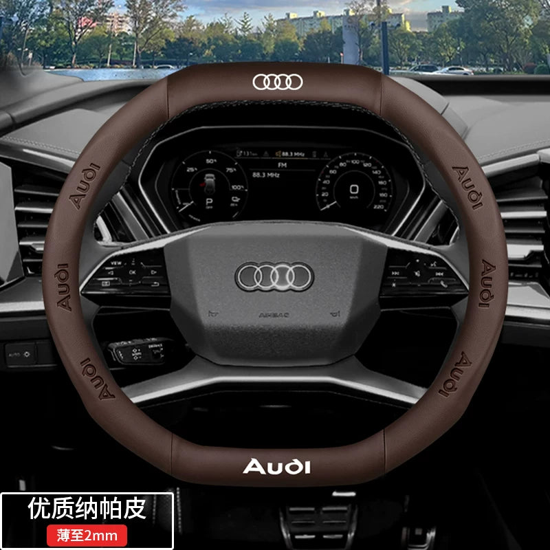 Audi steering wheel covers for A4L, A6L, A3, Q2L, Q3, Q5L, Q7, A5L, and A7 are dedicated ultra-thin car handlebars