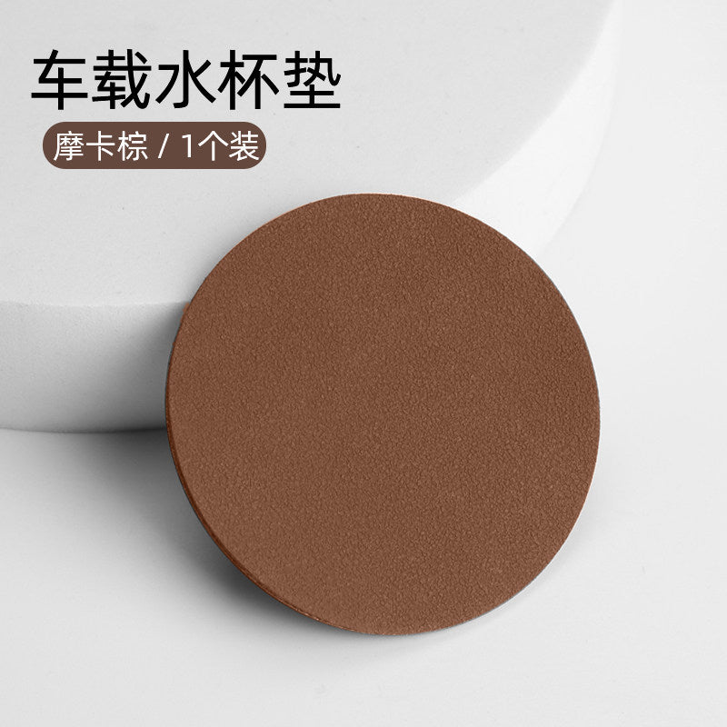 For Porsche cayenne panamera Macan 9117 18Taycan leather car water coaster