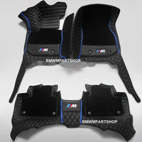 Alfombrillas de cuero a medida para BMW Serie 5 F10/G30, Serie 3 F30/F34, Serie 4 F32/F33/F36, Serie 6 F06/F12