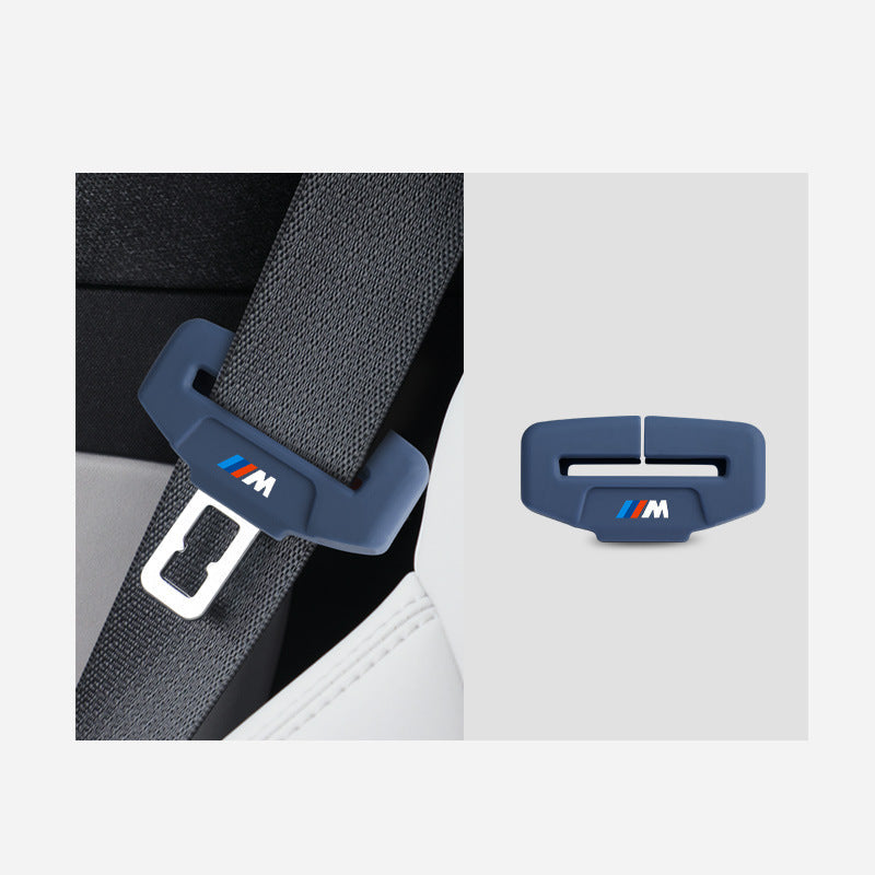 BMW M seat belt buckle silicone cover blue small size
