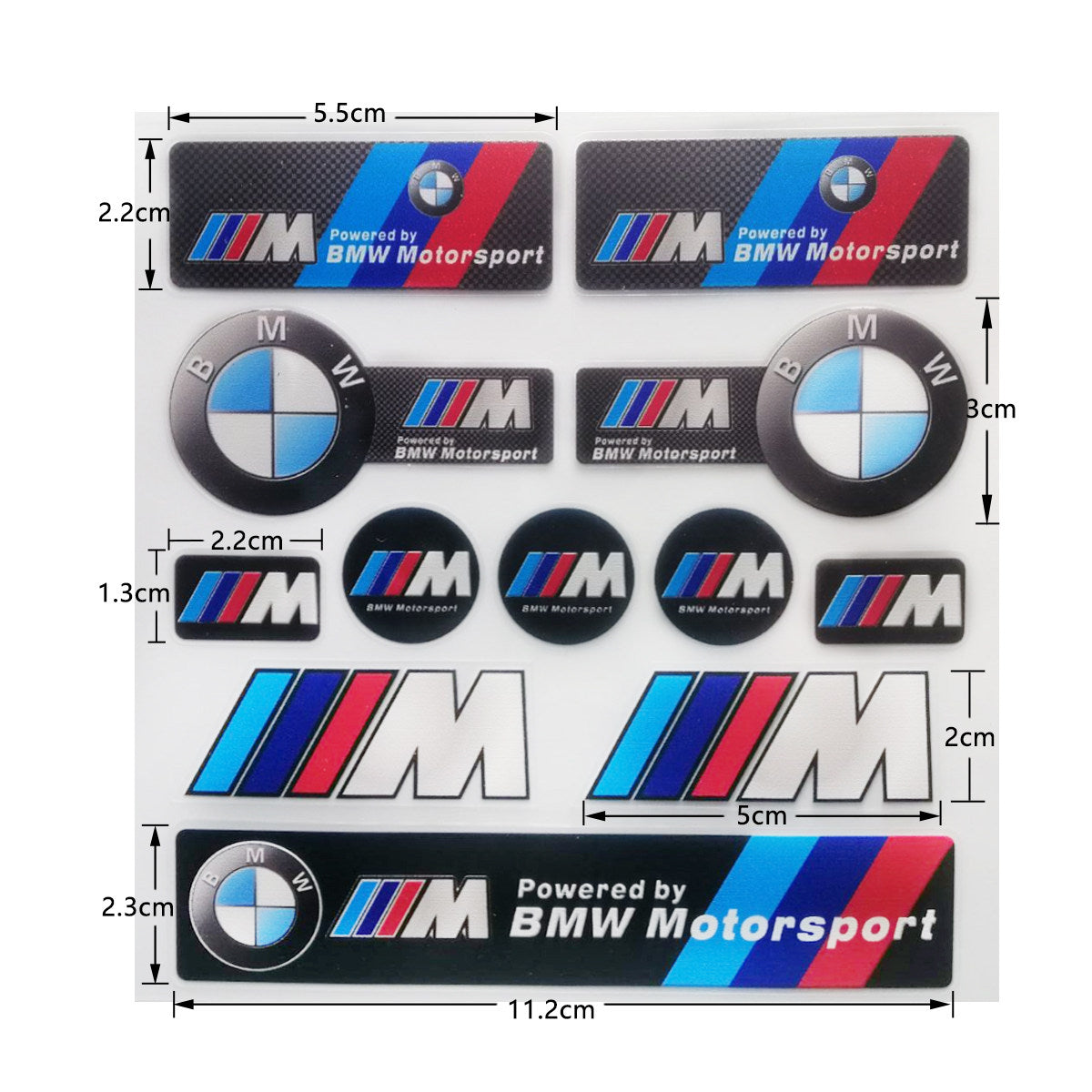 BMW Motorrad Decal & Emblem Sticker Set - Reflective, Metal & Embroidered Styles