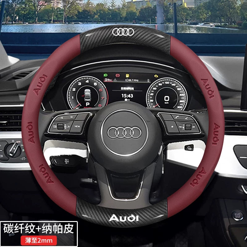 Audi steering wheel covers for A4L, A6L, A3, Q2L, Q3, Q5L, Q7, A5L, and A7 are dedicated ultra-thin car handlebars