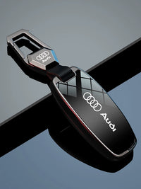 Audi Prestige Mirror Key Case – Polished Zinc Alloy Shell in Ink Black and Starry Blue