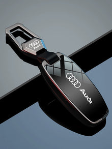 Audi Prestige Mirror Key Case – Polished Zinc Alloy Shell in Ink Black and Starry Blue