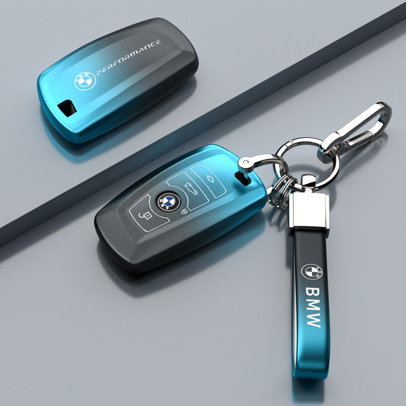 BMW soft TPU key fob case cover with keychain for F-Series 3/5 Series, X3, GT, 1 Series smart key
