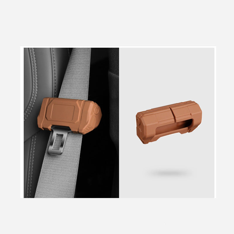 BMW M seat belt buckle silicone cover brown large size