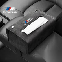 BMW M Performance Suede Tissue Box Holder – Foldable Car Organizer