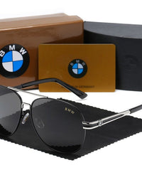 BMW Polariserede Solbriller – Aviator Kørebriller med Gaveæske