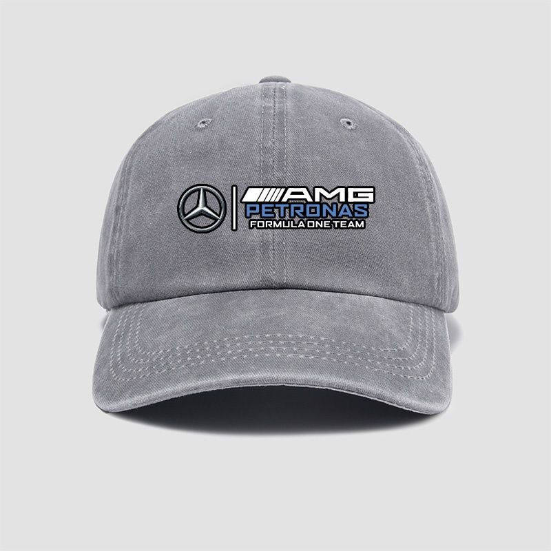 Mercedes-AMG Formula One Team vintage washed baseball cap in Gray