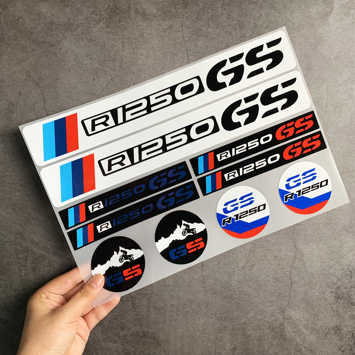 BMW Motorrad Decal & Emblem Sticker Set - Reflective, Metal & Embroidered Styles