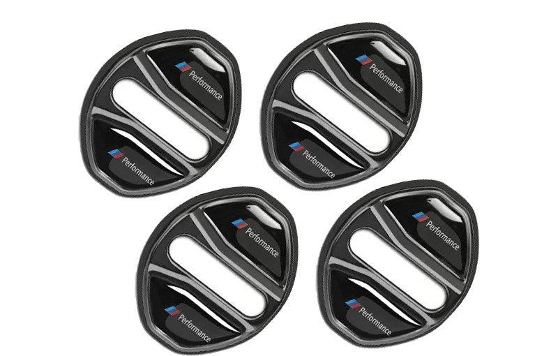 BMW M Performance door lock covers in black, new generation shape, set of four
