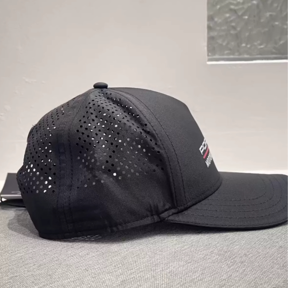 Porsche Motorsport cap in black, side profile