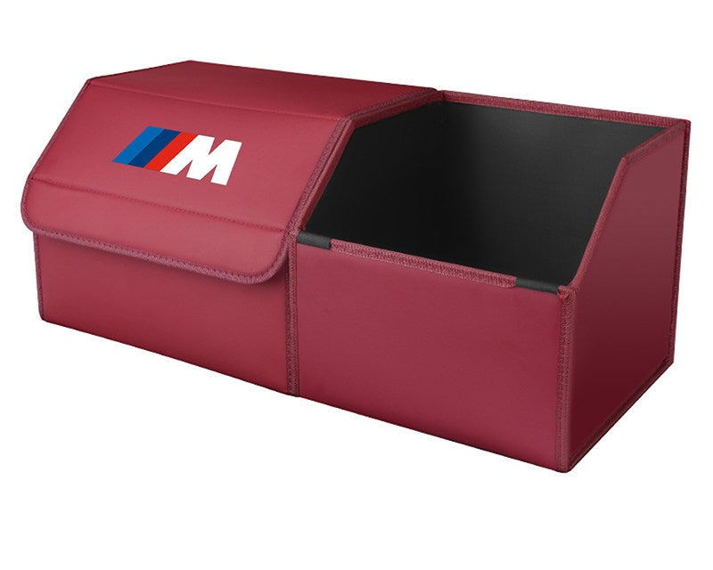 BMW trunk storage box, small size, burgundy color, extended, open basket