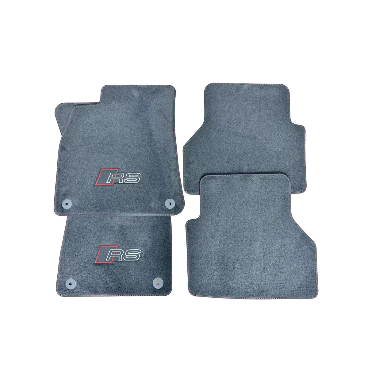 Audi RS7 felt carpet floor mats – red and white RS logo