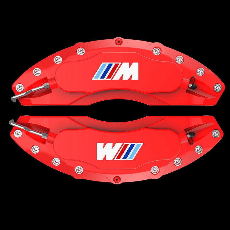 BMW brake caliper covers, Vibrant Red finish, M logo