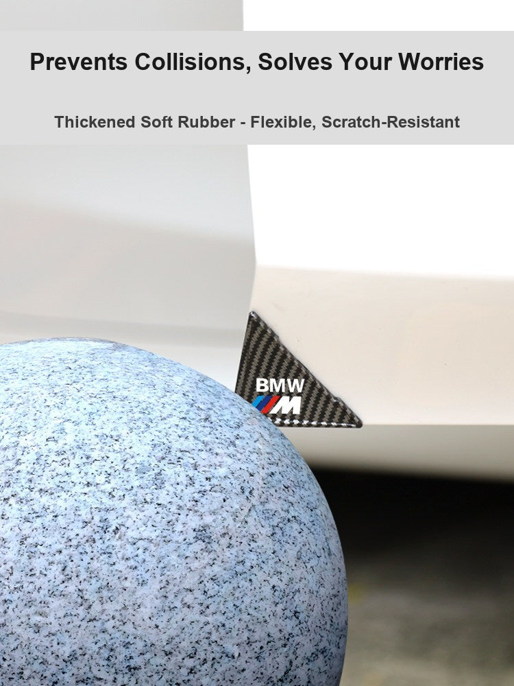 BMW door corner anti-collision guard installed on car door edge