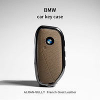 BMW ny model nøglecover - ALRAN fransk gedelæderetui med nøglering (X1 X3 X5 X7, 5/7-serien, 740Li, i7)