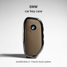 BMW ny model nøglecover - ALRAN fransk gedelæderetui med nøglering (X1 X3 X5 X7, 5/7-serien, 740Li, i7)