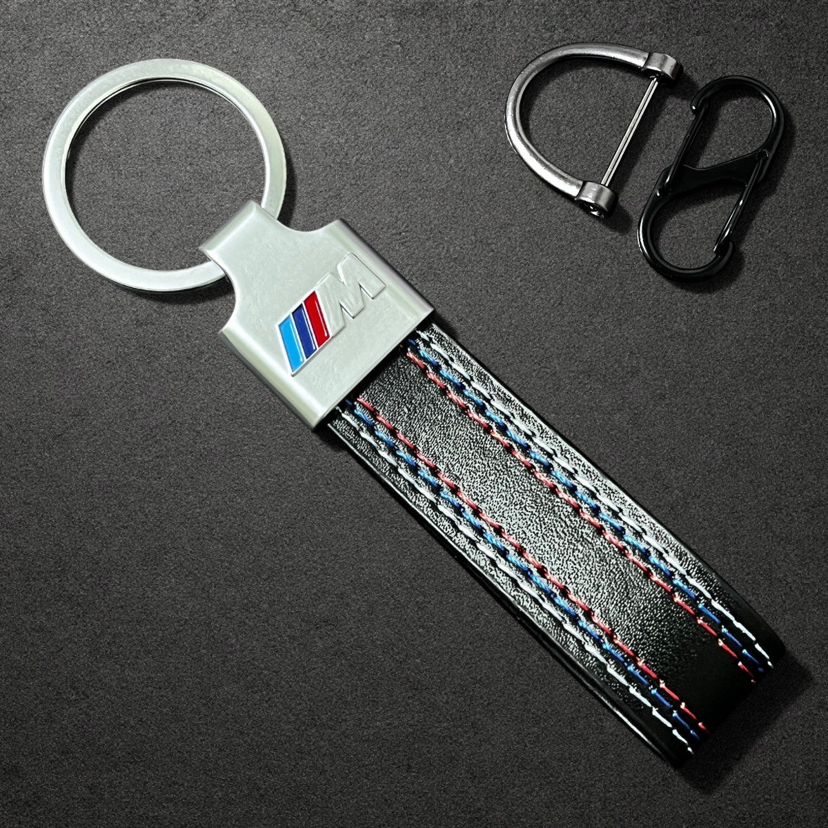 حزام مفتاح جلدي وحلقة سلسلة مفاتيح BMW M Performance