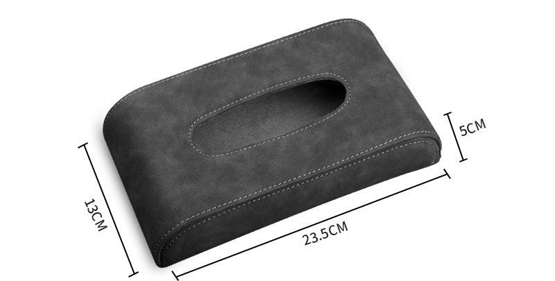 BMW suede tissue box holder dimensions - 23.5 x 13 x 5 cm
