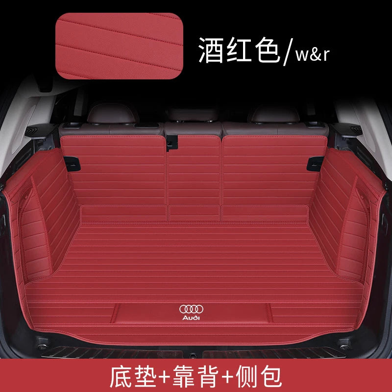 For Audi Q3 Q4 Q5L Q7 Q8 Leather Backup Mat A3 A4 A5L A6 A7 Car Trunk Mat