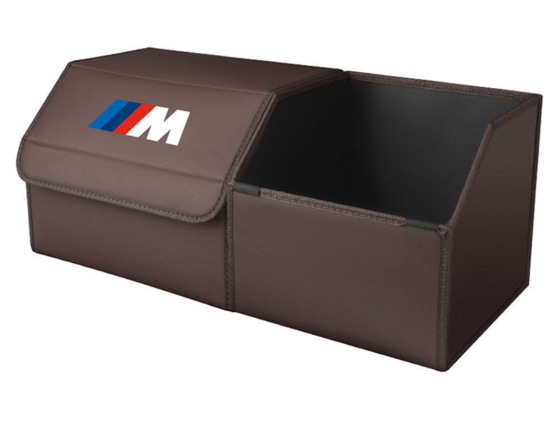 BMW trunk storage box, small size, mocha brown color, extended, open basket