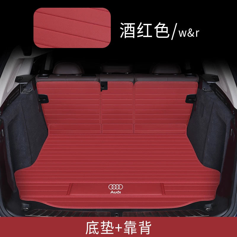 For Audi Q3 Q4 Q5L Q7 Q8 Leather Backup Mat A3 A4 A5L A6 A7 Car Trunk Mat