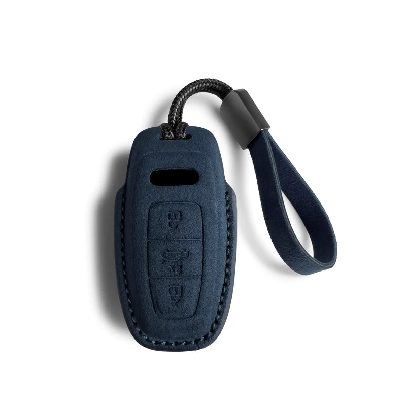 Audi Sport Suede Key Case – 3D Full-Wrap Stitched Cover in Four Signature Colours