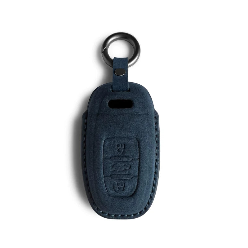 Audi Sport Suede Key Case – 3D Full-Wrap Stitched Cover in Four Signature Colours