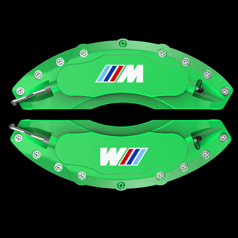 BMW brake caliper covers, Green finish, M logo