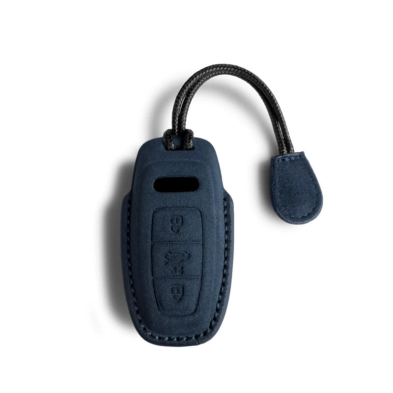 Audi Sport Suede Key Case – 3D Full-Wrap Stitched Cover in Four Signature Colours