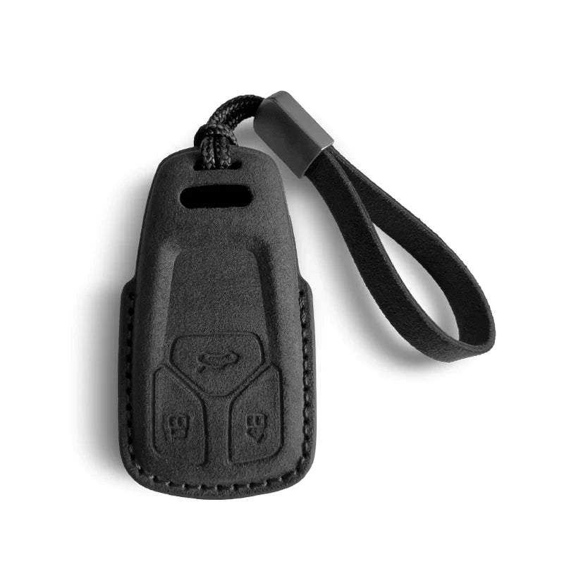 Audi Sport Suede Key Case – 3D Full-Wrap Stitched Cover in Four Signature Colours