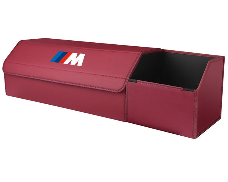 BMW trunk storage box, large size, burgundy color, extended, open basket
